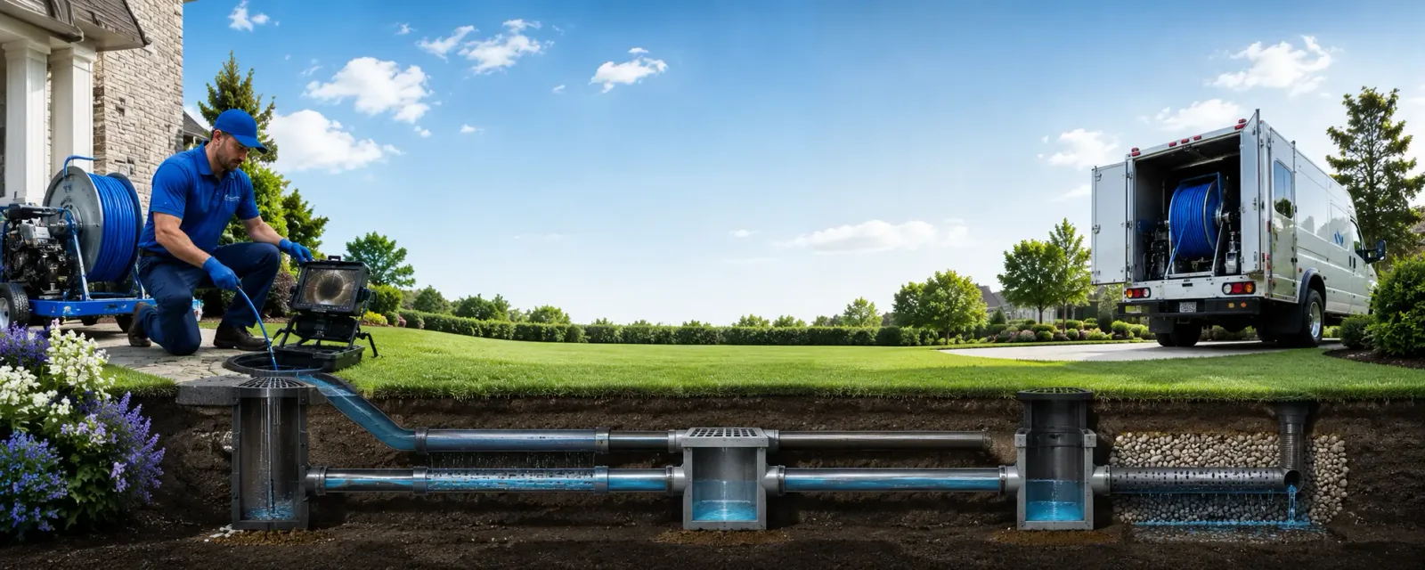 Outdoor drain cleaning information for Comstock, NE